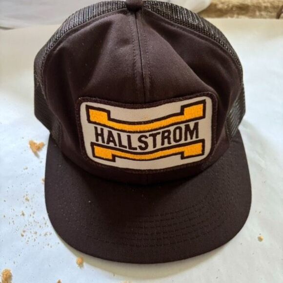 Hallstrom Vintage SnapBack Mesh Back Trucker Hat New-Foam Damaged Inside - Picture 1 of 6